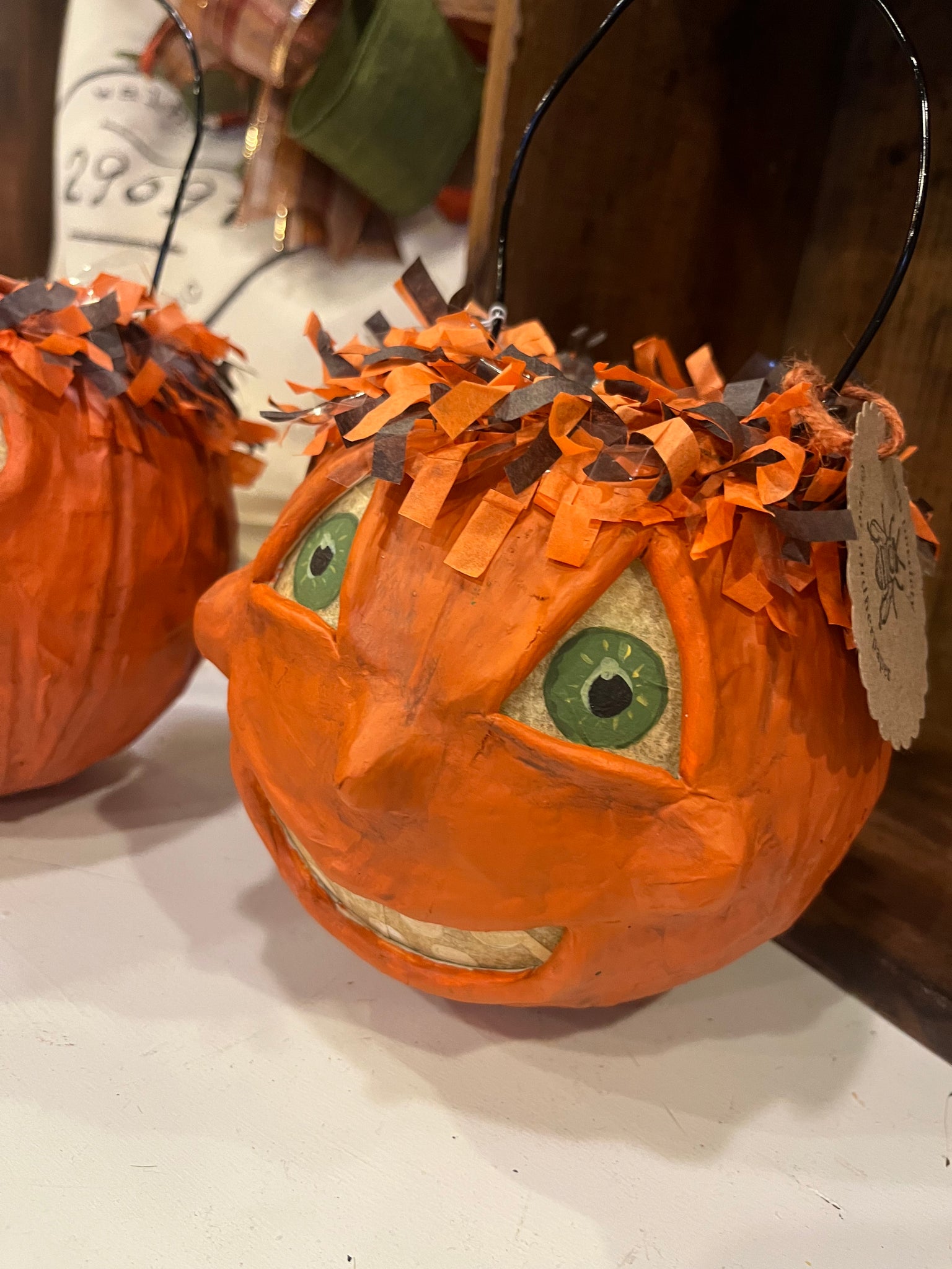 Handmade Papier-Mâché Bucket Lanterns
