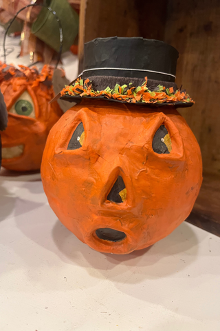 Handmade Papier-Mâché Jack-o-lantern