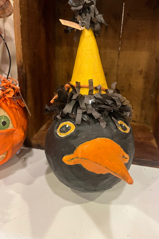 Handmade Papier-Mâché Crow