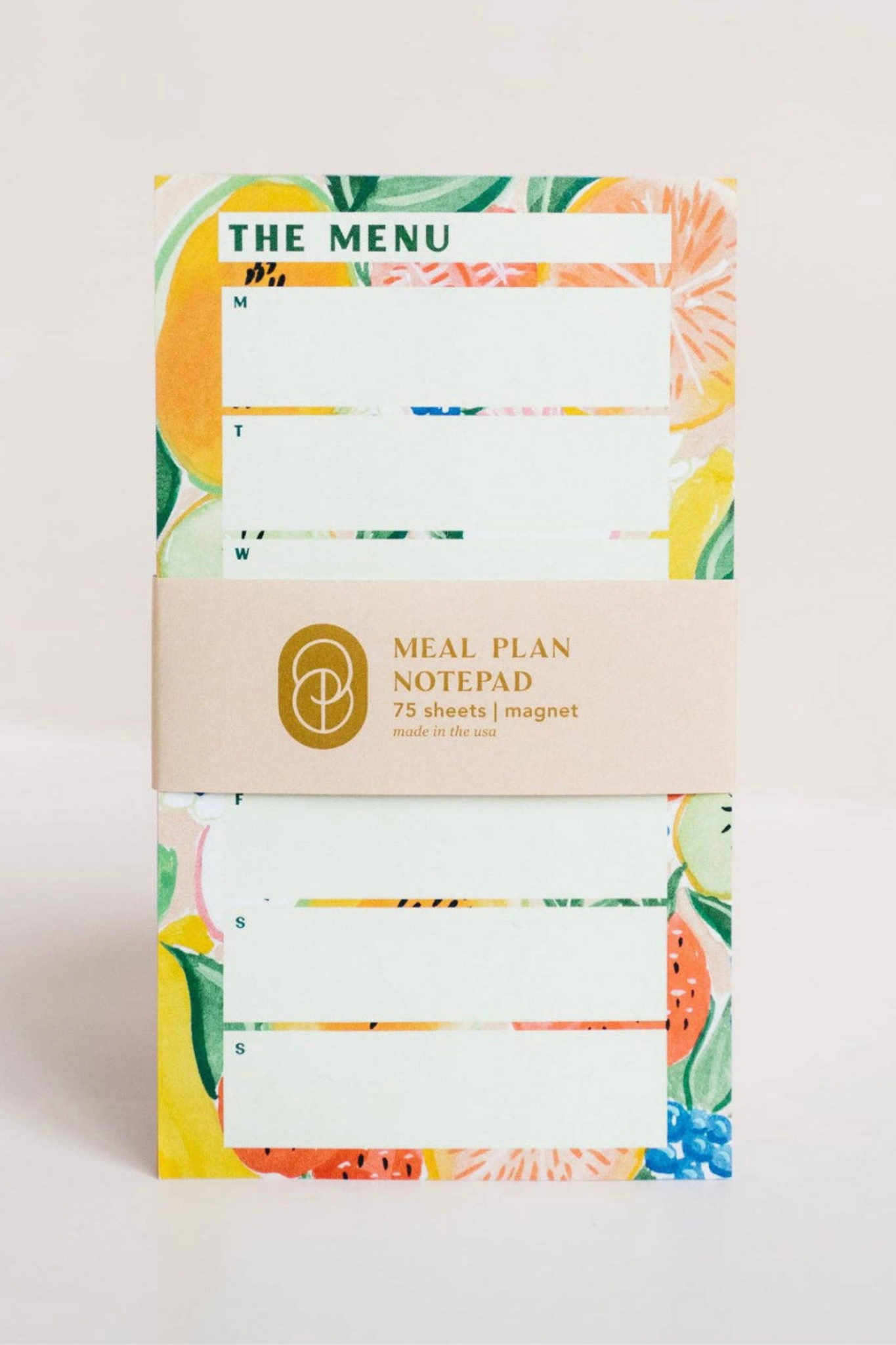 Weekly Meal Plan Menu Magnetic Notepad